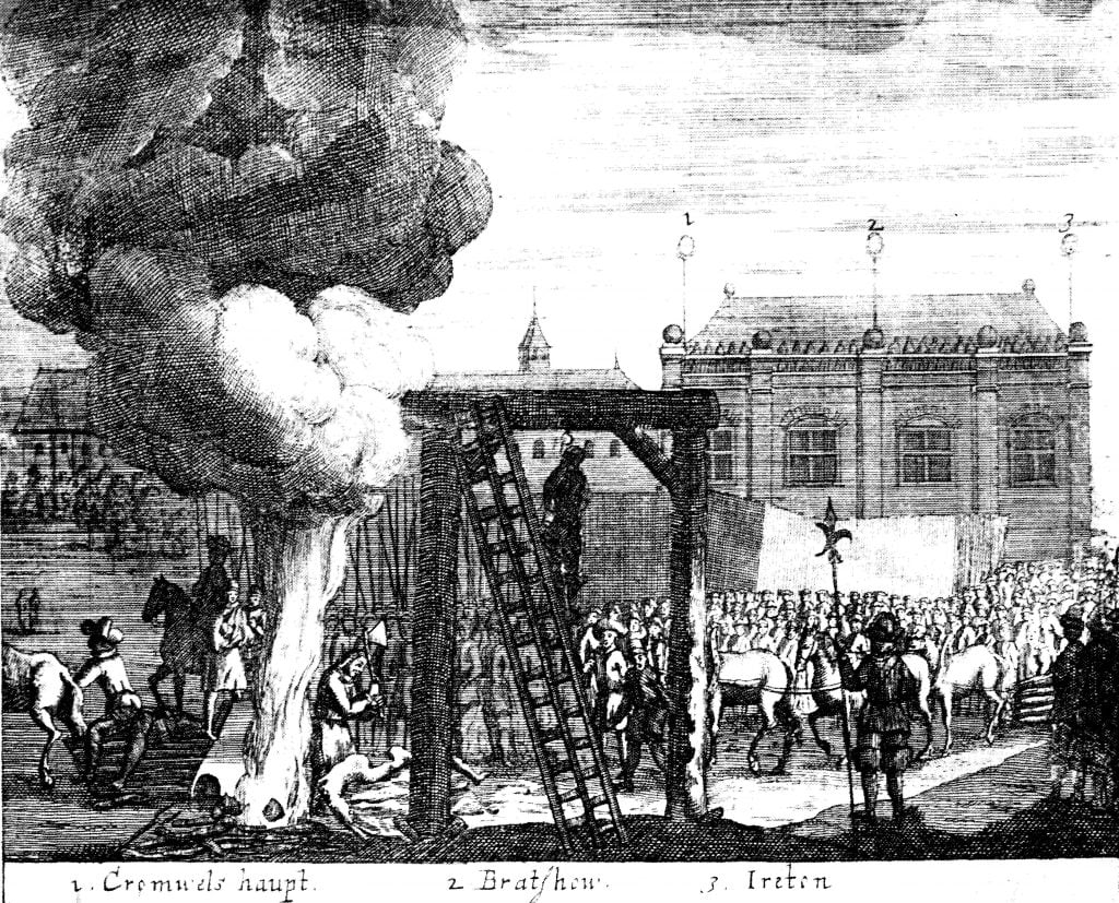 Execution of Cromwell, Bradshaw and Ireton, 1661