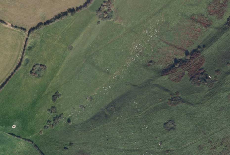 Valley of Stones National Nature Reserve, Dorset OS Map Reference SY601874 finest examples of a Sarsen stone boulder train in Great Britain. Freeze-thaw conditions at the end of the last ice age caused sandstone on top of the nearby chalk hilltops to fragment and slump downhill.