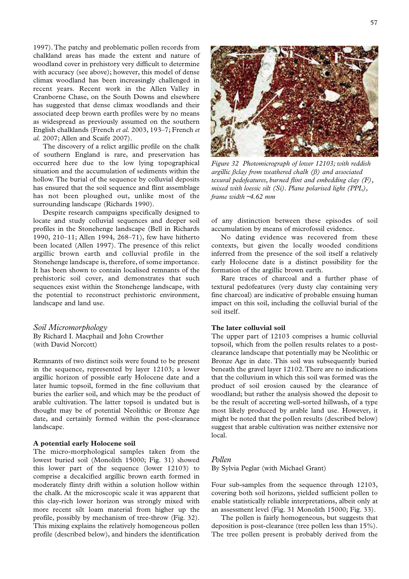 Monograph page describing a buried soil in a solution hollow